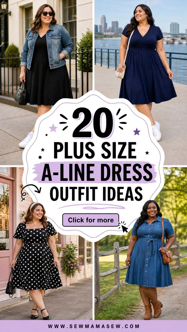 20 Plus Size A-Line Dress Outfit Ideas for Flattering Style - 20 Plus Size A-Line Dress Outfit Ideas for Flattering Style