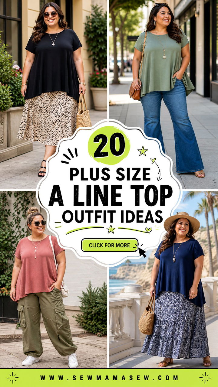 20 Plus Size A Line Top Outfit Ideas for Easy Everyday Style - 20 Plus Size A Line Top Outfit Ideas for Easy Everyday Style