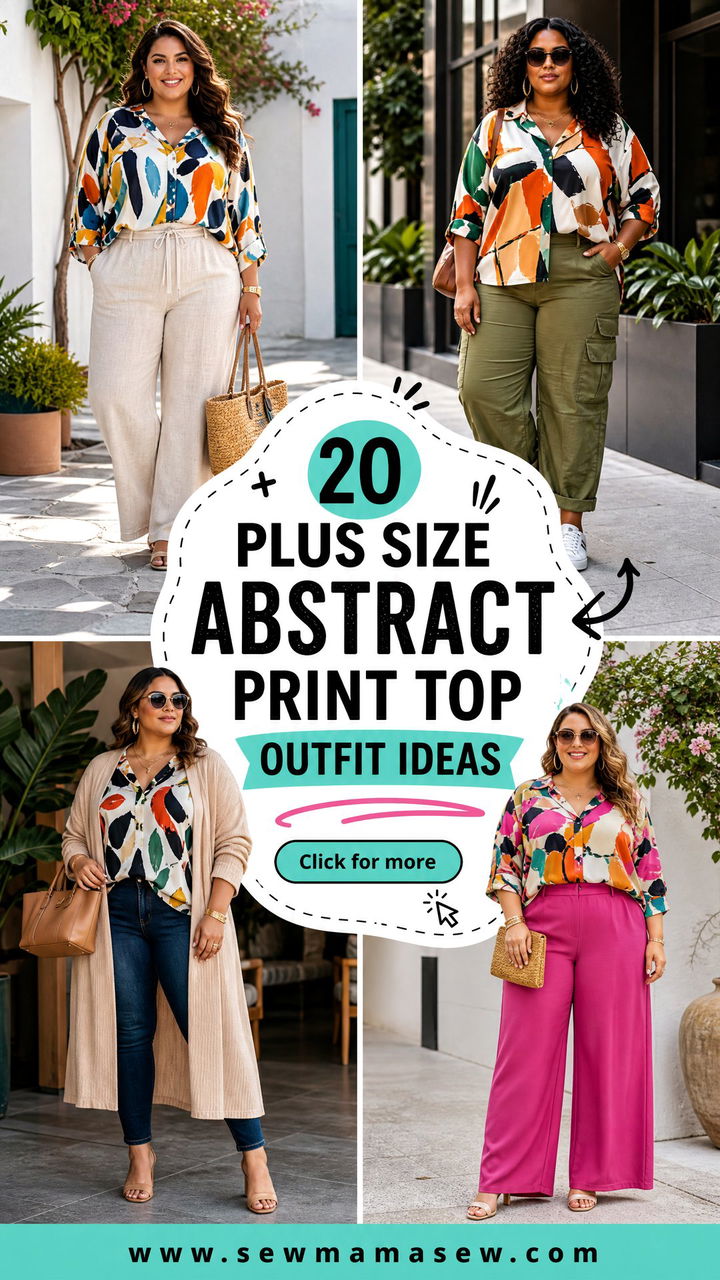 20 Plus Size Abstract Print Top Outfit Ideas That Feel Fresh - 20 Plus Size Abstract Print Top Outfit Ideas That Feel Fresh