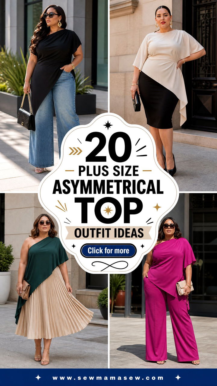20 Plus Size Asymmetrical Top Outfit Ideas for Modern Style - 20 Plus Size Asymmetrical Top Outfit Ideas for Modern Style