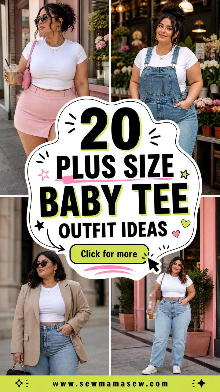 20 Plus Size Baby Tee Outfit Ideas for Trendy Casual Style - 20 Plus Size Baby Tee Outfit Ideas for Trendy Casual Style