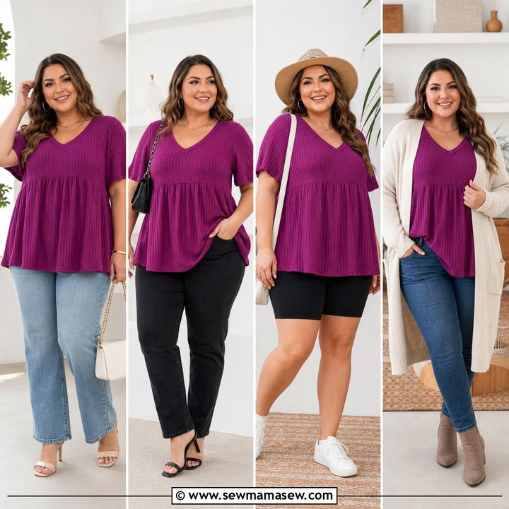 20 Plus Size Babydoll Top Outfit Ideas for Cute Everyday Style