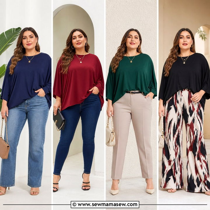 20 Plus Size Batwing Top Outfit Ideas for Effortless Daily Style