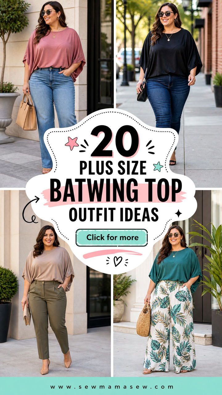 20 Plus Size Batwing Top Outfit Ideas for Effortless Daily Style - 20 Plus Size Batwing Top Outfit Ideas for Effortless Daily Style