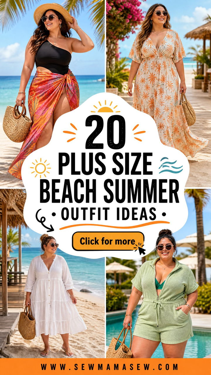 20 Plus Size Beach Summer Outfit Ideas for Sunny Vacation Days - 20 Plus Size Beach Summer Outfit Ideas for Sunny Vacation Days