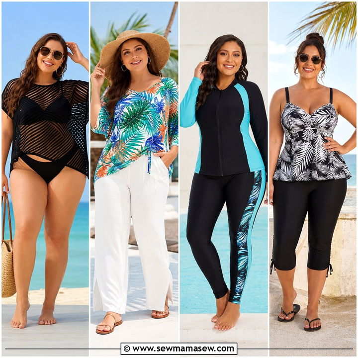 20 Plus Size Beach Top Outfit Ideas for Breezy Vacation Style