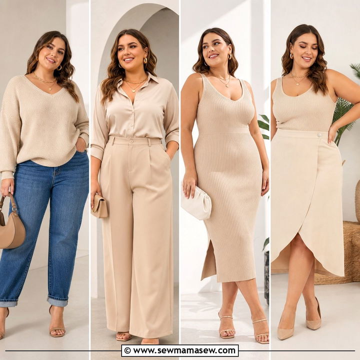 20 Plus Size Beige Outfit Ideas for Effortless Neutral Style