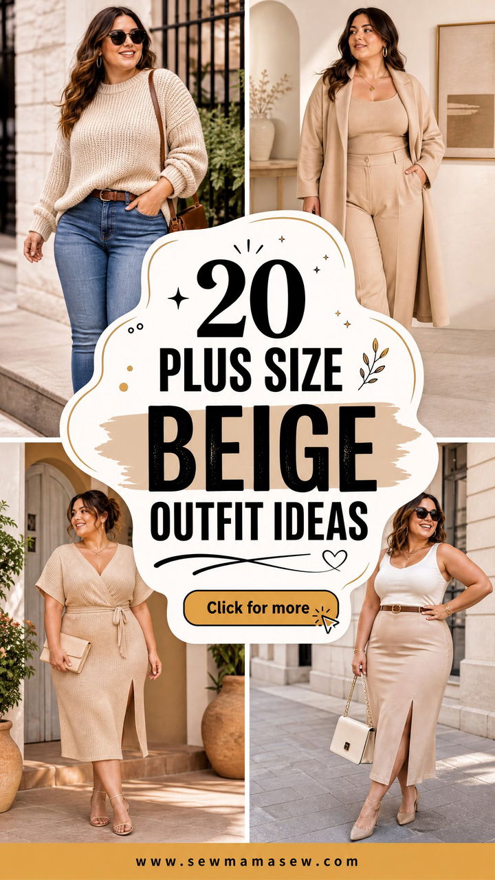 20 Plus Size Beige Outfit Ideas for Effortless Neutral Style - 20 Plus Size Beige Outfit Ideas for Effortless Neutral Style