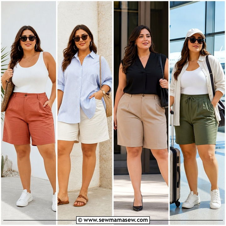 20 Plus Size Bermuda Shorts Outfit Ideas for Chic Summer Days