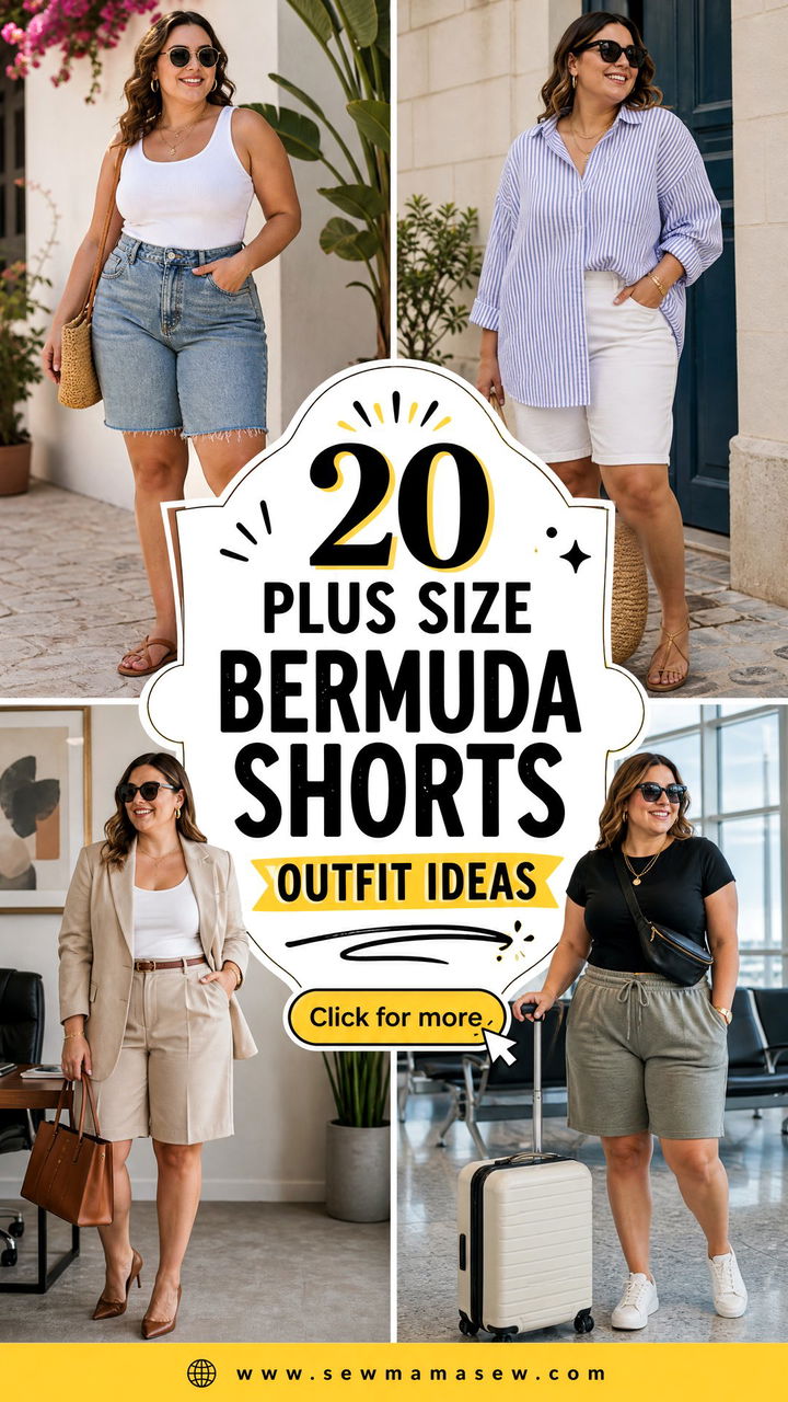 20 Plus Size Bermuda Shorts Outfit Ideas for Chic Summer Days - 20 Plus Size Bermuda Shorts Outfit Ideas for Chic Summer Days