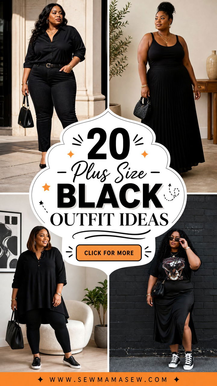 20 Plus Size Black Outfit Ideas for Timeless Chic Style - 20 Plus Size Black Outfit Ideas for Timeless, Chic Style
