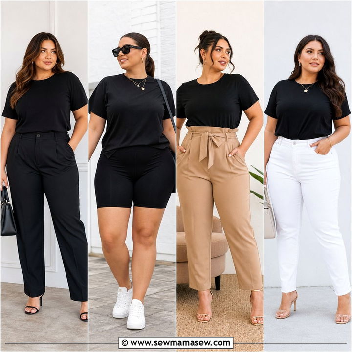20 Plus Size Black T Shirt Outfit Ideas for Easy Everyday Style