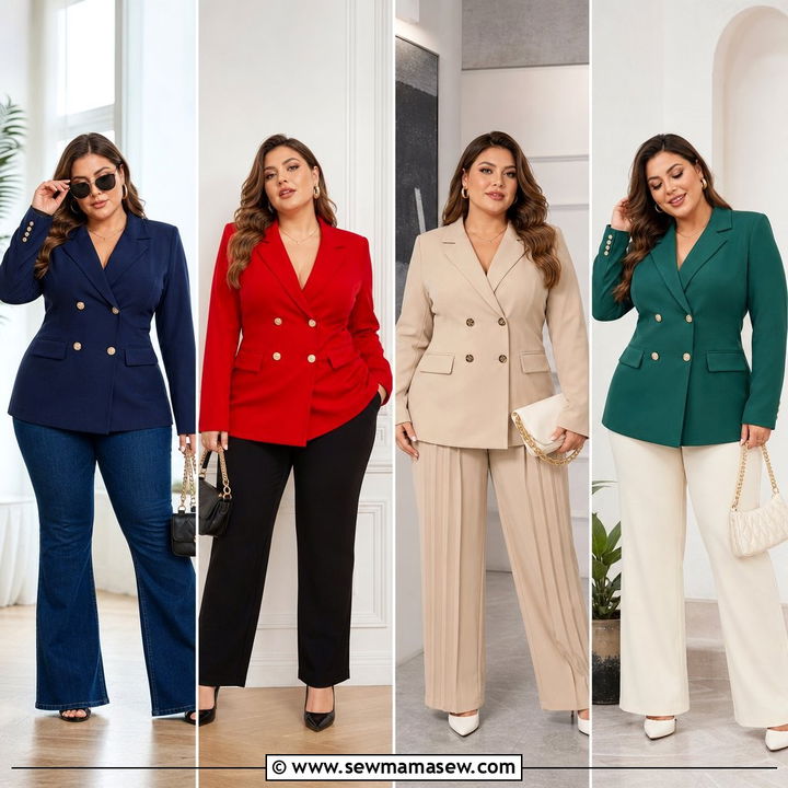 20 Plus Size Blazer Top Outfit Ideas for Chic Workday Style