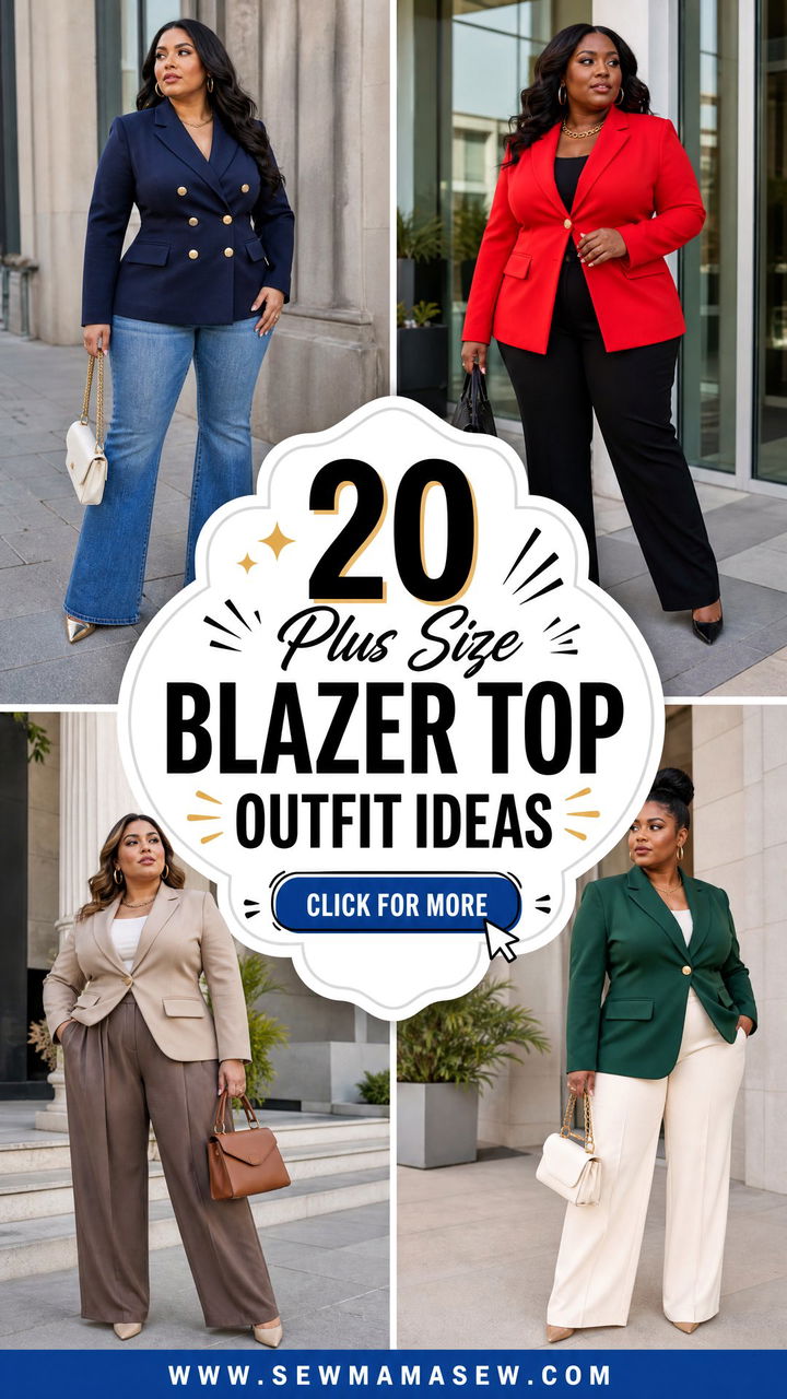 20 Plus Size Blazer Top Outfit Ideas for Chic Workday Style - 20 Plus Size Blazer Top Outfit Ideas for Chic Workday Style
