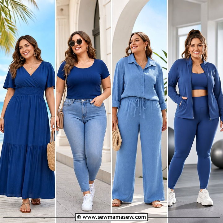 20 Plus Size Blue Outfit Ideas for Fresh Seasonal Style