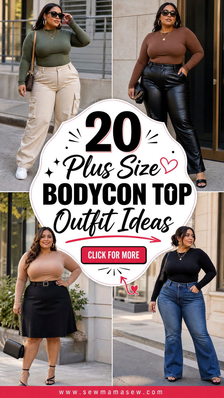 20 Plus Size Bodycon Top Outfit Ideas for Bold Polished Looks - 20 Plus Size Bodycon Top Outfit Ideas for Bold, Polished Looks