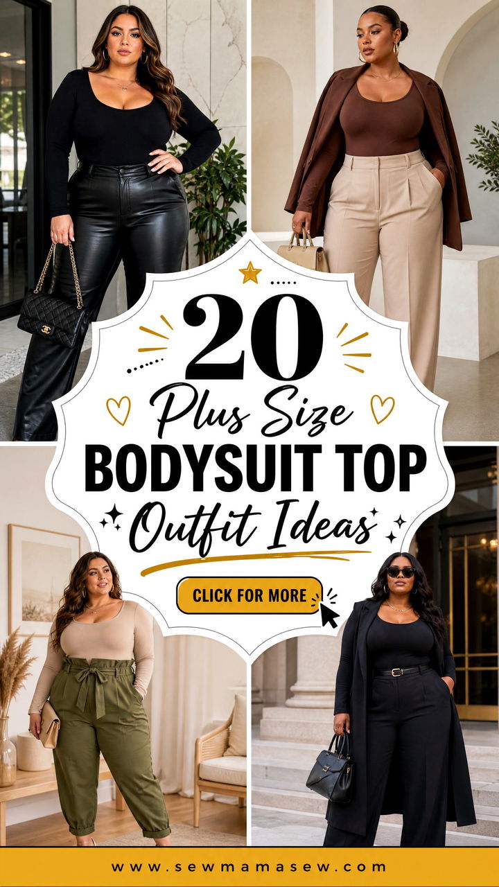 20 Plus Size Bodysuit Top Outfit Ideas for Sleek Everyday Style - 20 Plus Size Bodysuit Top Outfit Ideas for Sleek Everyday Style