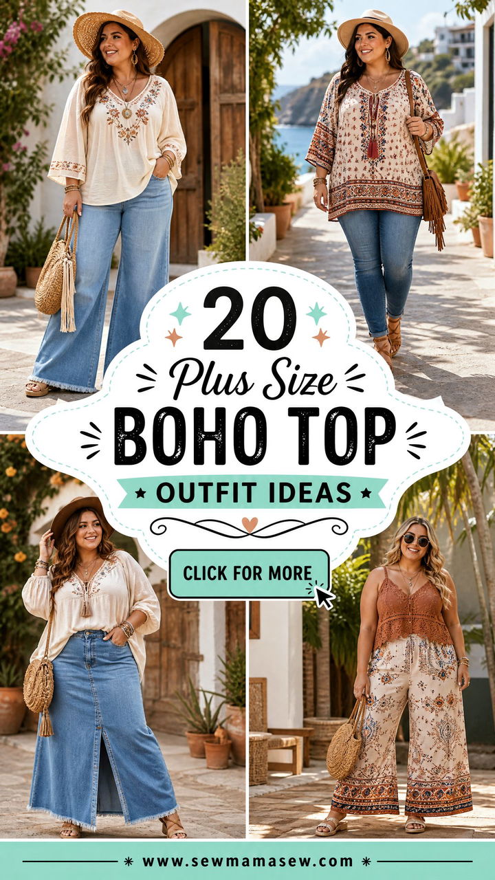 20 Plus Size Boho Top Outfit Ideas for Effortless Summer Style - 20 Plus Size Boho Top Outfit Ideas for Effortless Summer Style