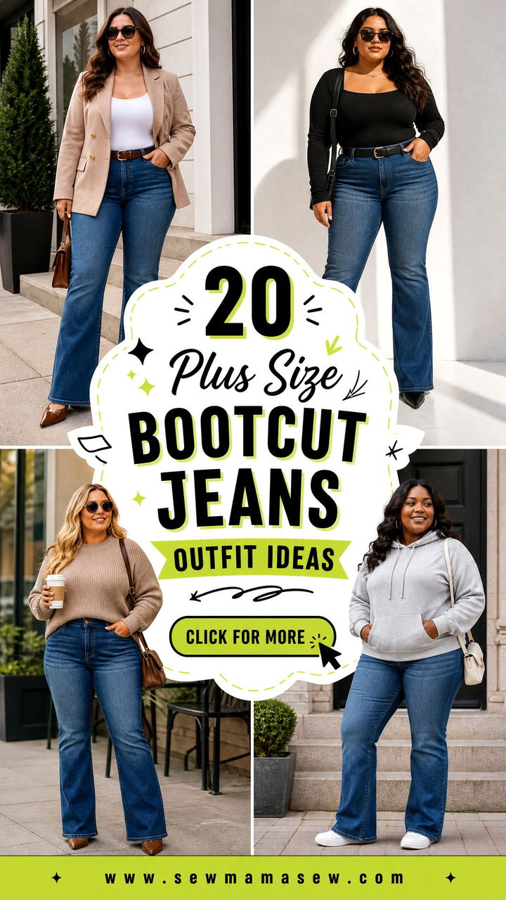 20 Plus Size Bootcut Jeans Outfit Ideas for Flattering Looks - 20 Plus Size Bootcut Jeans Outfit Ideas for Flattering Looks