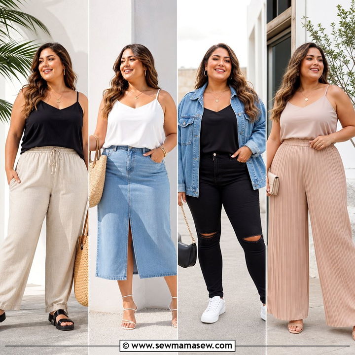 20 Plus Size Cami Top Outfit Ideas for Chic Summer Layering