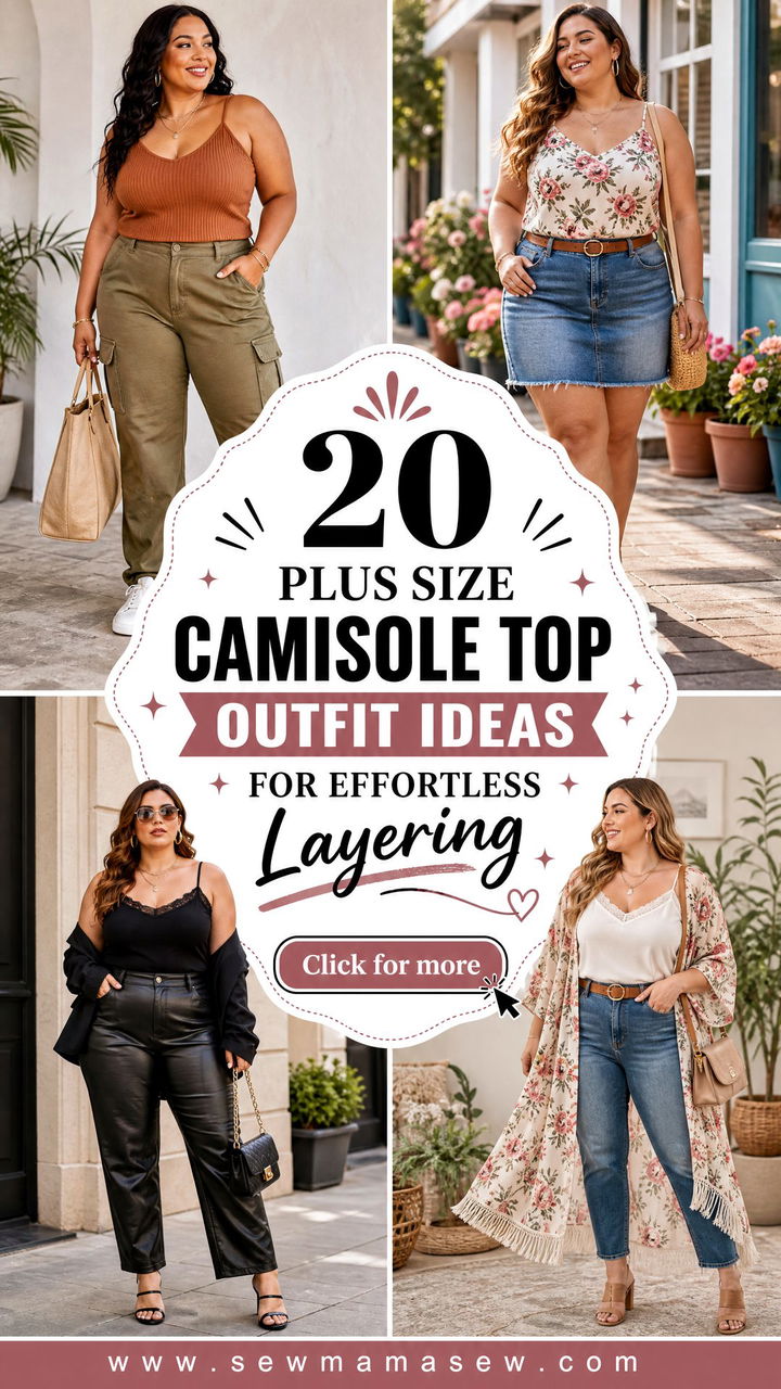 20 Plus Size Camisole Top Outfit Ideas for Effortless Layering - 20 Plus Size Camisole Top Outfit Ideas for Effortless Layering