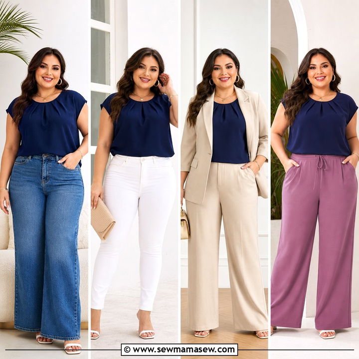 20 Plus Size Cap Sleeve Top Outfit Ideas for Polished Days