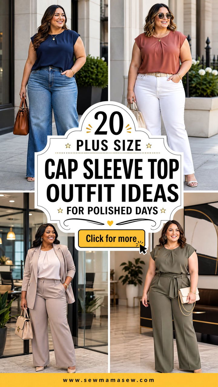 20 Plus Size Cap Sleeve Top Outfit Ideas for Polished Days - 20 Plus Size Cap Sleeve Top Outfit Ideas for Polished Days