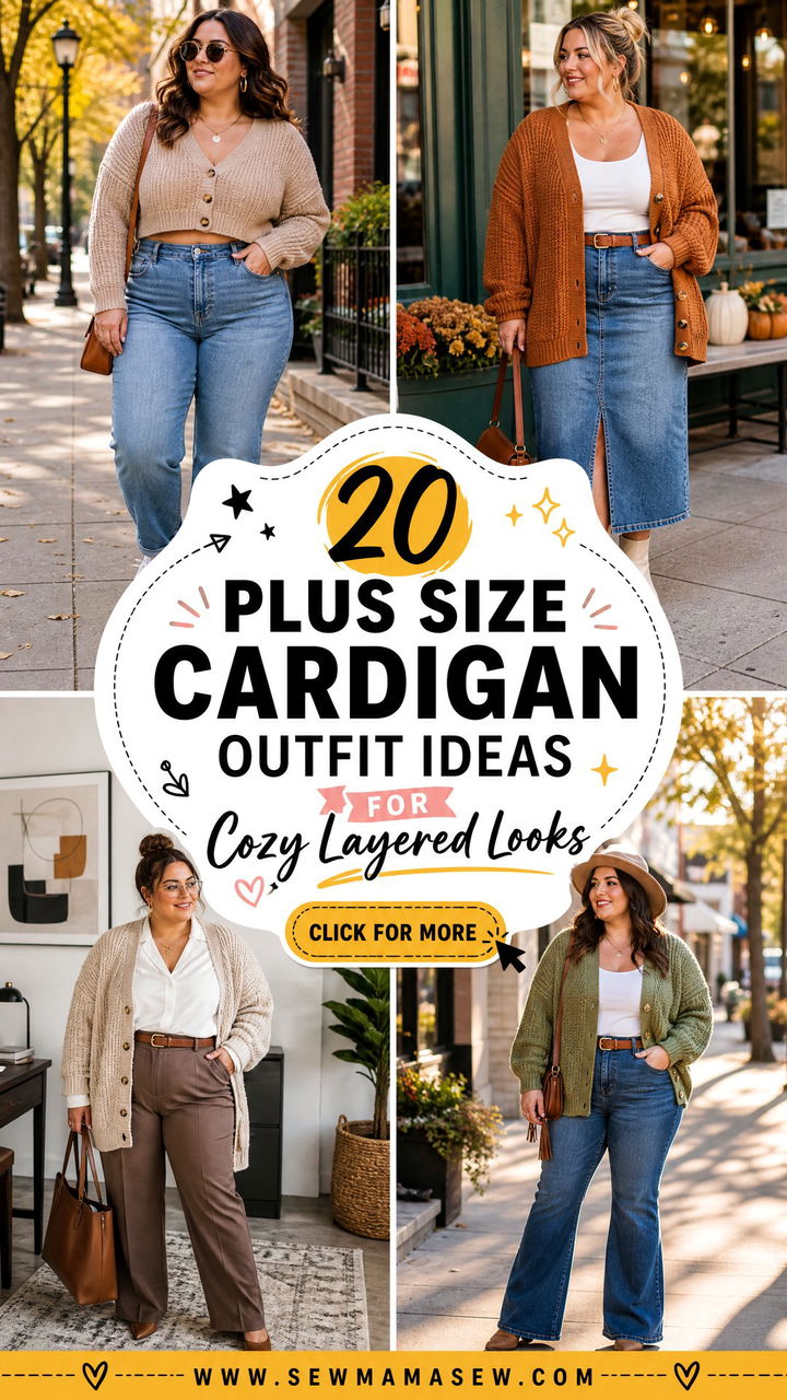 20 Plus Size Cardigan Outfit Ideas for Cozy Layered Looks - 20 Plus Size Cardigan Outfit Ideas for Cozy Layered Looks