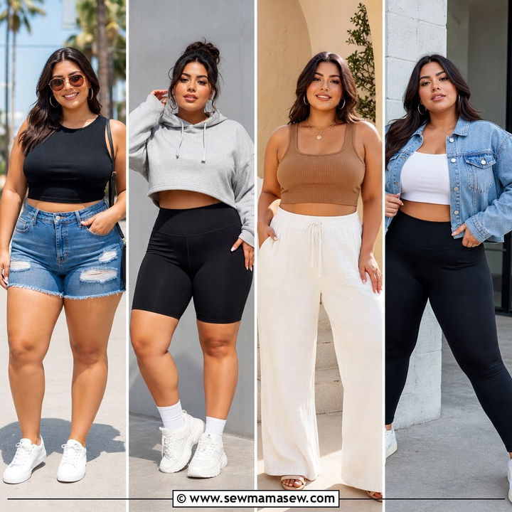20 Plus Size Casual Crop Top Outfit Ideas for Chic Summer Days
