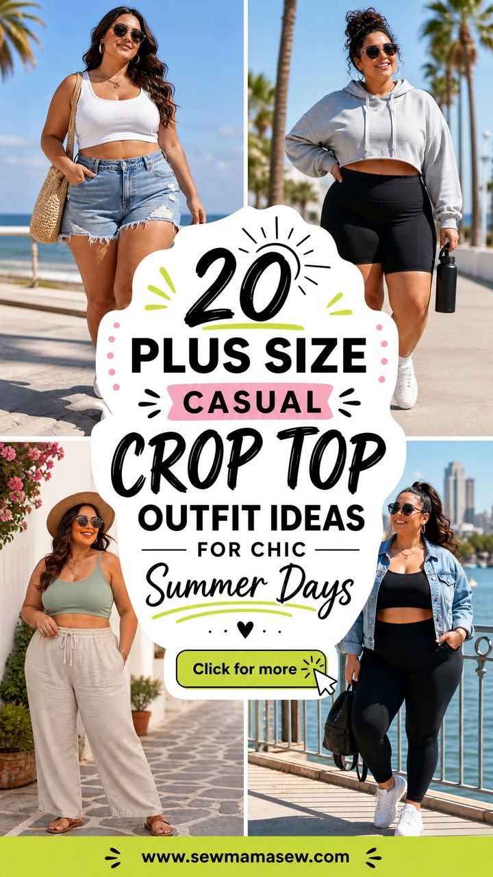 20 Plus Size Casual Crop Top Outfit Ideas for Chic Summer Days - 20 Plus Size Casual Crop Top Outfit Ideas for Chic Summer Days