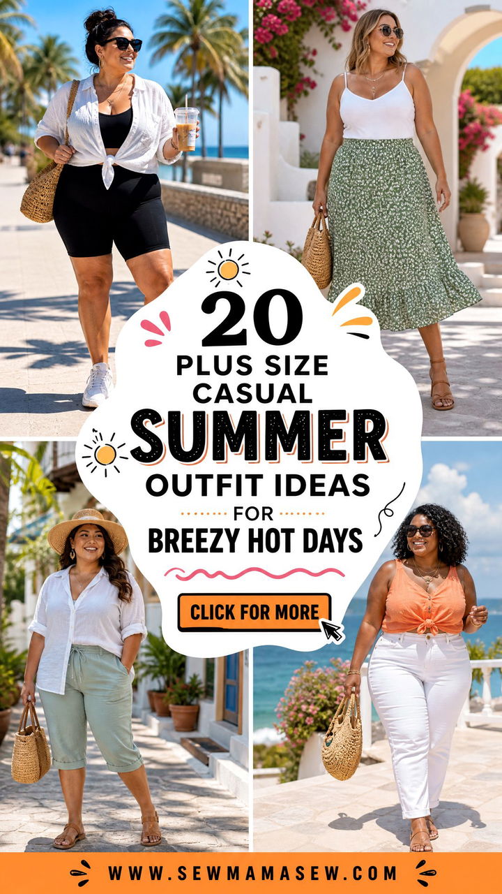 20 Plus Size Casual Summer Outfit Ideas for Breezy Hot Days - 20 Plus Size Casual Summer Outfit Ideas for Breezy Hot Days
