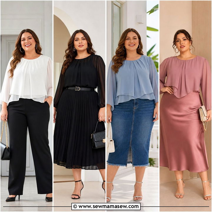 20 Plus Size Chiffon Blouse Outfit Ideas for Elegant Events