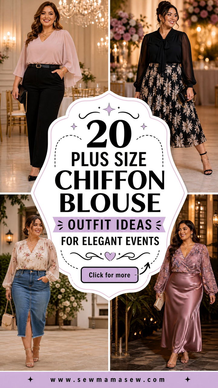 20 Plus Size Chiffon Blouse Outfit Ideas for Elegant Events - 20 Plus Size Chiffon Blouse Outfit Ideas for Elegant Events