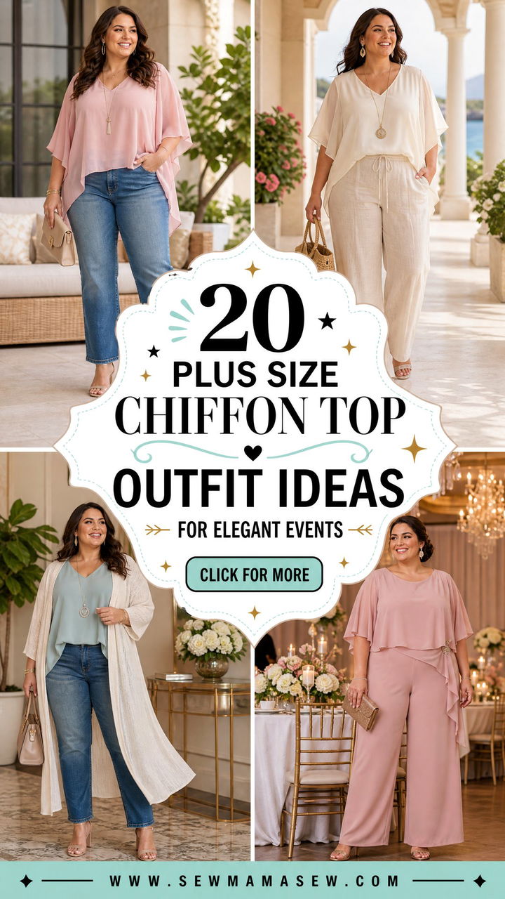 20 Plus Size Chiffon Top Outfit Ideas for Elegant Events - 20 Plus Size Chiffon Top Outfit Ideas for Elegant Events
