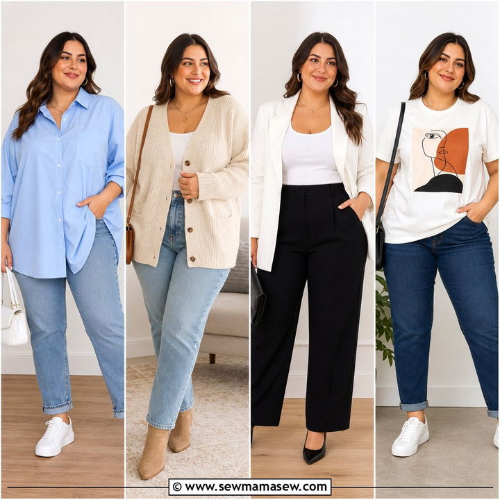 20 Plus Size Clean Girl Top Outfit Ideas for Polished Days