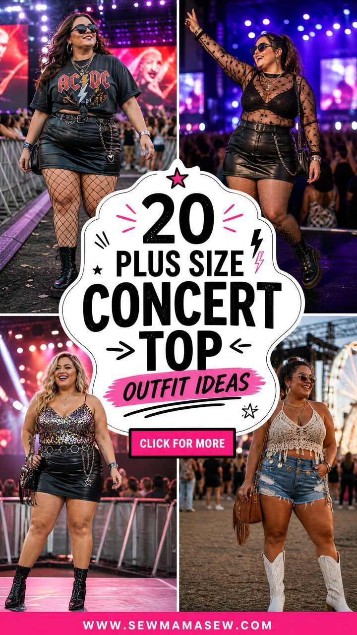 20 Plus Size Concert Top Outfit Ideas for Every Music Lover - 20 Plus Size Concert Top Outfit Ideas for Every Music Lover