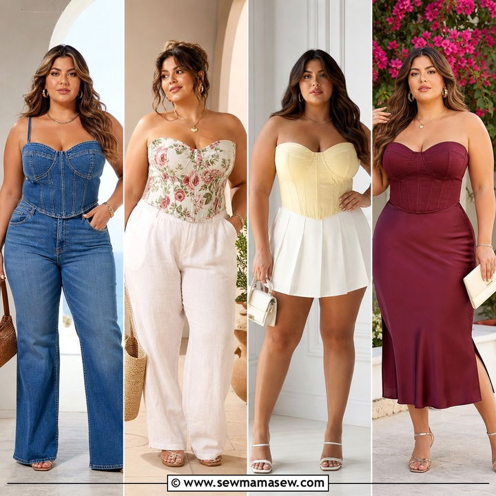 20 Plus Size Corset Top Outfit Ideas for Bold Confident Style