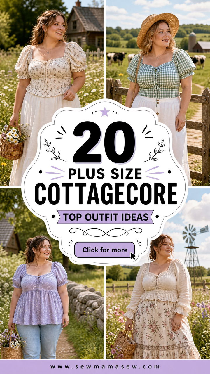 20 Plus Size Cottagecore Top Outfit Ideas for Dreamy Summer Style - 20 Plus Size Cottagecore Top Outfit Ideas for Dreamy Summer Style