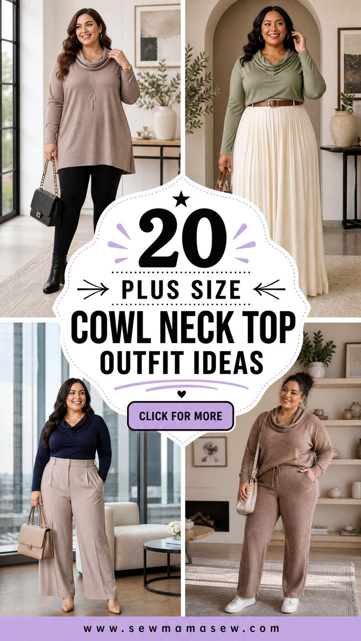 20 Plus Size Cowl Neck Top Outfit Ideas for Elegant Layering - 20 Plus Size Cowl Neck Top Outfit Ideas for Elegant Layering