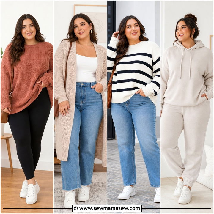 20 Plus Size Cozy Sweater Outfit Ideas for Chic Winter Style