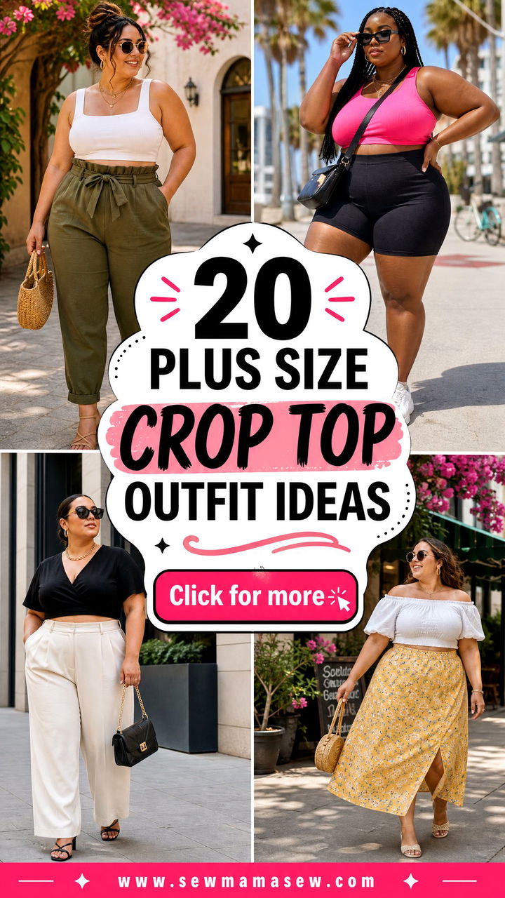 20 Plus Size Crop Top Outfit Ideas for Confident Summer Style - 20 Plus Size Crop Top Outfit Ideas for Confident Summer Style