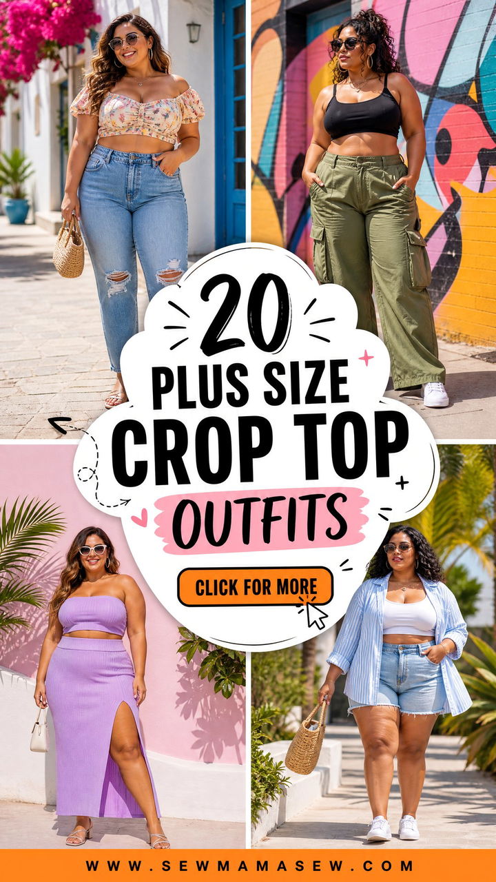 20 Plus Size Crop Top Outfits for Easy Confident Summer Style - 20 Plus Size Crop Top Outfits for Easy, Confident Summer Style