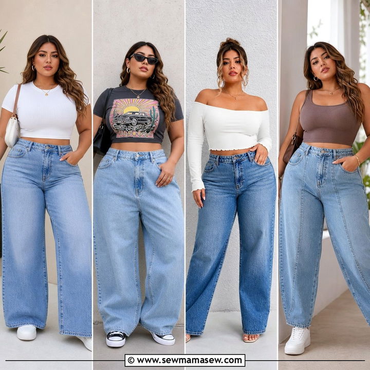 20 Plus Size Crop Top and High Waisted Jeans Outfit Ideas to Try