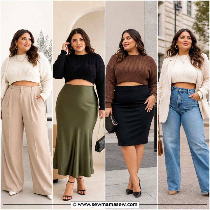 20 Plus Size Cropped Sweater Outfit Ideas for Cozy-Chic Style
