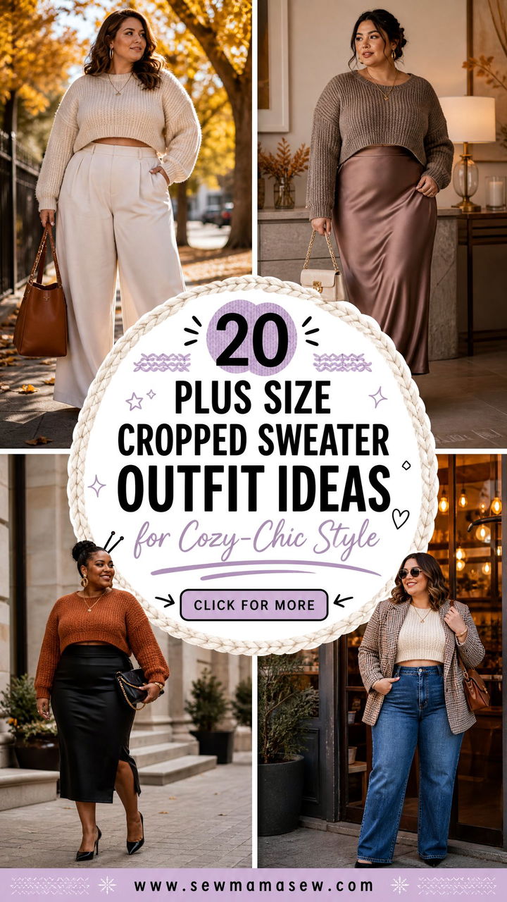 20 Plus Size Cropped Sweater Outfit Ideas for Cozy-Chic Style - 20 Plus Size Cropped Sweater Outfit Ideas for Cozy-Chic Style