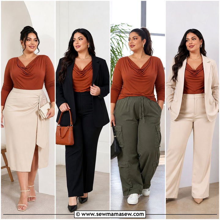 20 Plus Size Draped Top Outfit Ideas That Flatter Every Curve