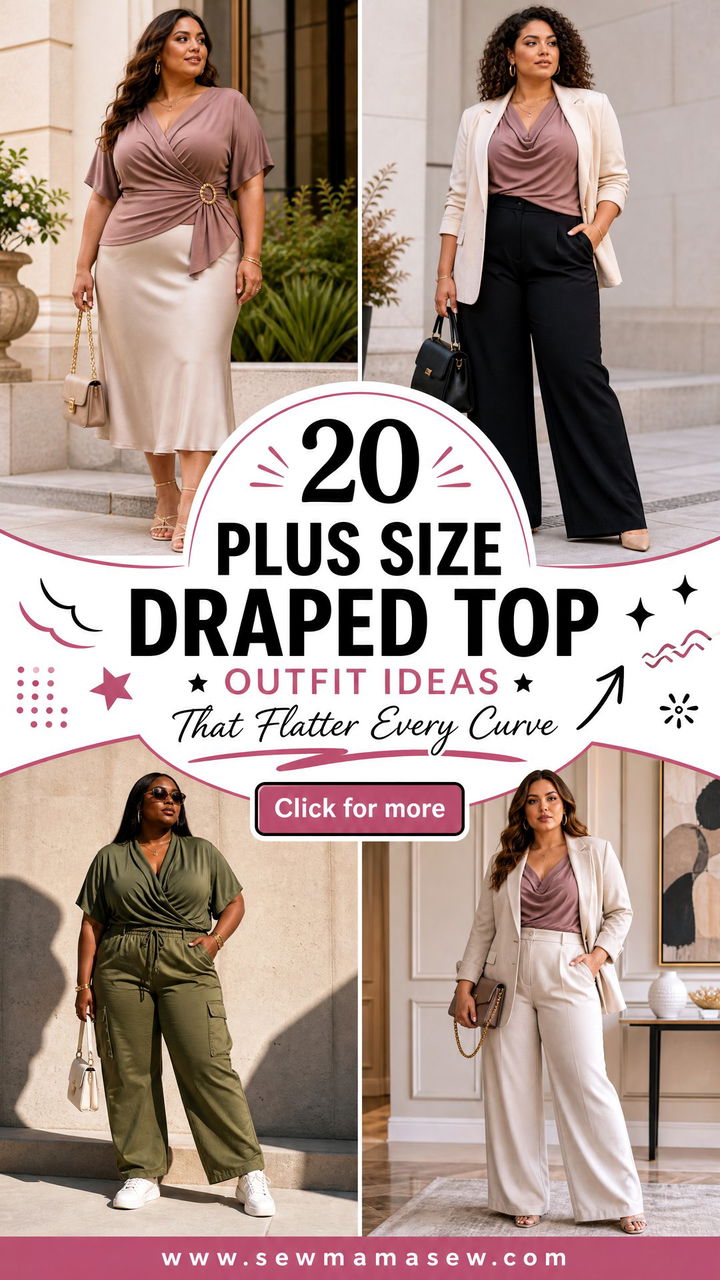 20 Plus Size Draped Top Outfit Ideas That Flatter Every Curve - 20 Plus Size Draped Top Outfit Ideas That Flatter Every Curve