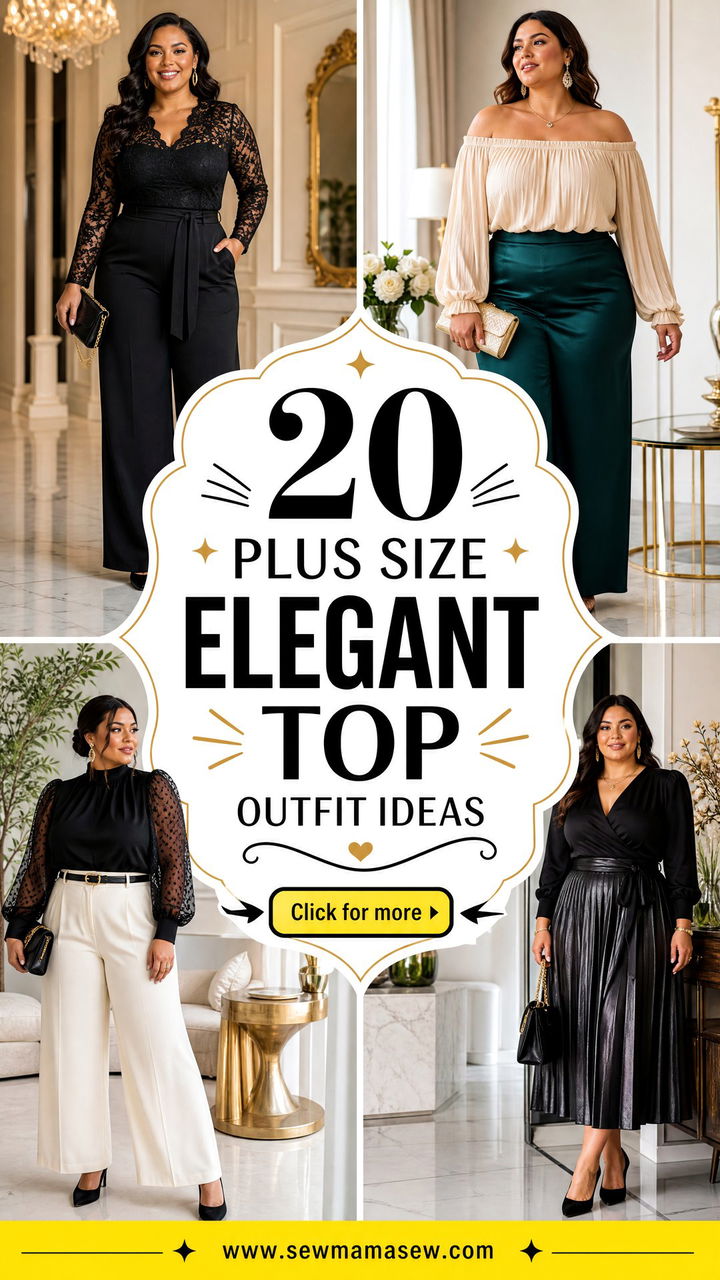 20 Plus Size Elegant Top Outfit Ideas for Timeless Glam - 20 Plus Size Elegant Top Outfit Ideas for Timeless Glam