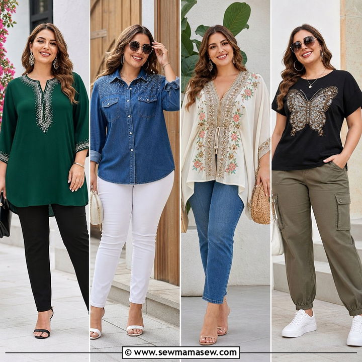 20 Plus Size Embellished Top Outfit Ideas for Party Glam