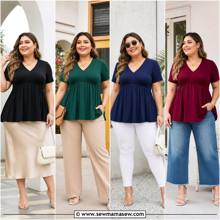 20 Plus Size Empire Waist Top Outfit Ideas to Flatter Curves